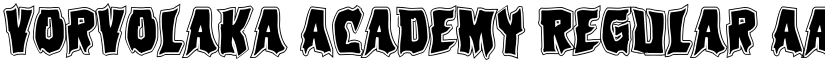 Vorvolaka Academy Regular font