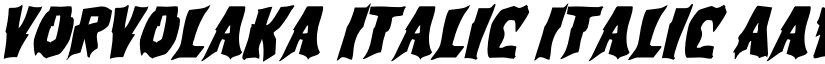 Vorvolaka Italic Italic font