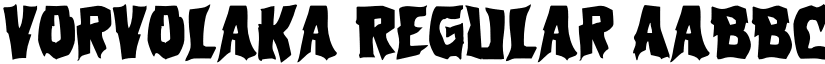 Vorvolaka Regular font