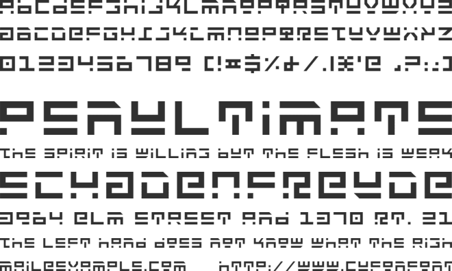 Rocket Type font preview