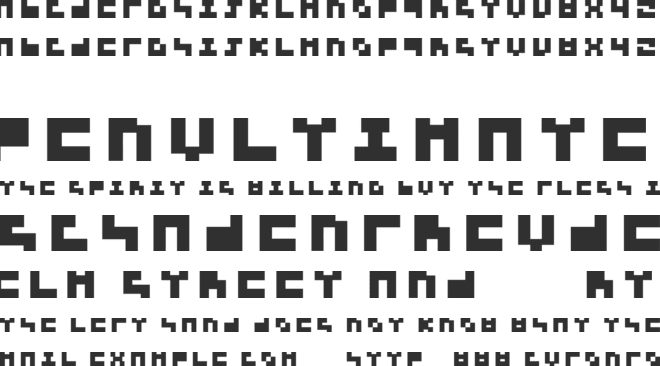 3x3 font preview
