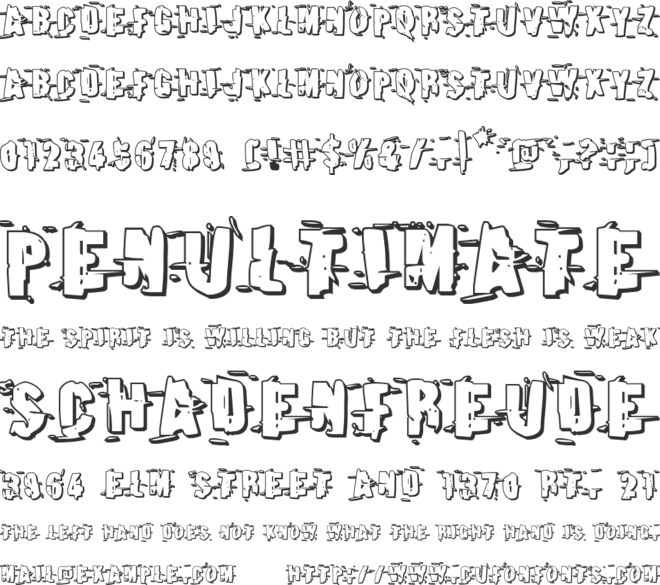 Earthshake 3D font preview