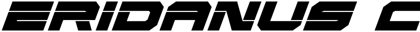 Eridanus Condensed Italic Condensed Italic font