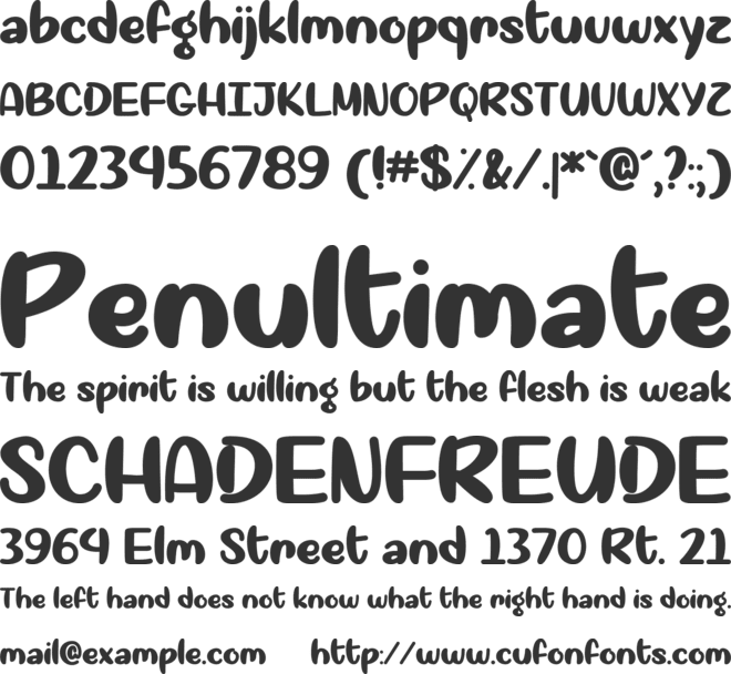 Okay Again font preview