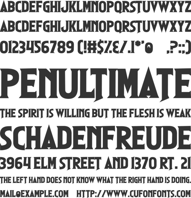 Cthulhu's Calling font preview