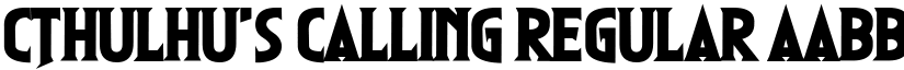 Cthulhu's Calling Regular font