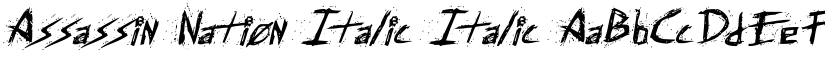 Assassin Nation Italic Italic font