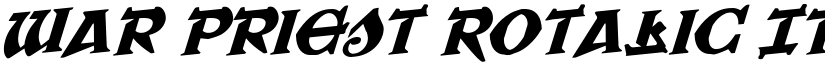 War Priest Rotalic Italic font