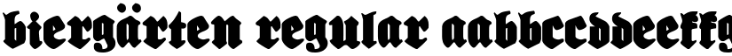 Biergärten Regular font