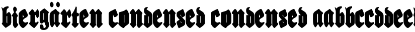 Biergärten Condensed Condensed font