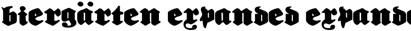 Biergärten Expanded Expanded font