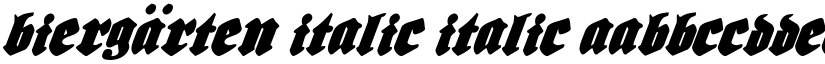 Biergärten Italic Italic font