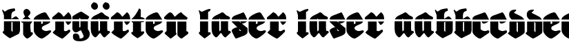 Biergärten Laser Laser font