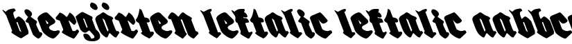 Biergärten Leftalic Leftalic font