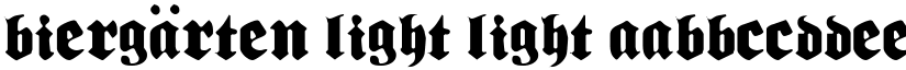Biergärten Light Light font