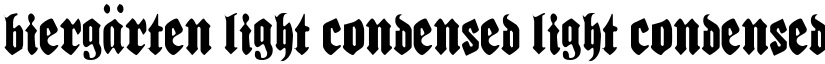 Biergärten Light Condensed Light Condensed font