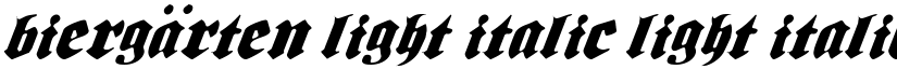 Biergärten Light Italic Light Italic font