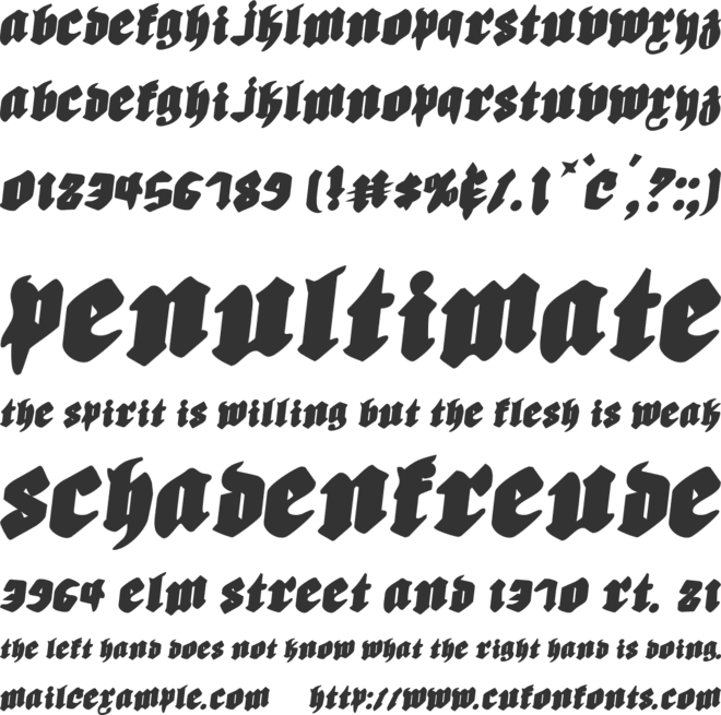 Biergärten Rotalic font preview