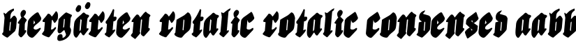 Biergärten Rotalic Rotalic Condensed font