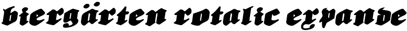 Biergärten Rotalic Expanded Rotalic Expanded font