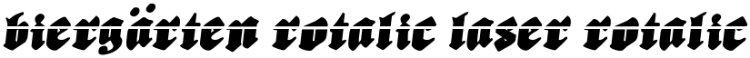 Biergärten Rotalic Laser Rotalic Laser font