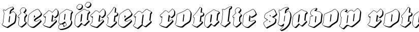 Biergärten Rotalic Shadow Rotalic Shadow font