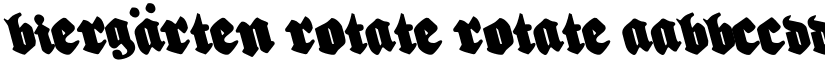 Biergärten Rotate Rotate font