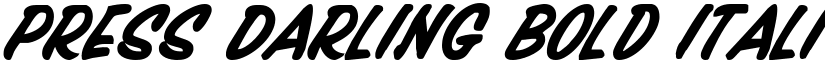 Press Darling Bold Italic Bold Italic font