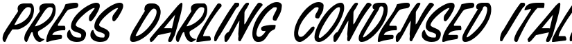 Press Darling Condensed Italic Condensed Italic font