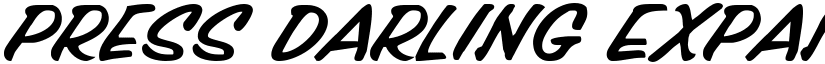 Press Darling Expanded Italic Expanded Italic font