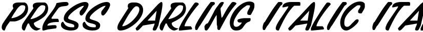 Press Darling Italic Italic font