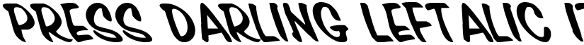 Press Darling Leftalic Italic font