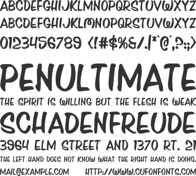 Press Darling font preview