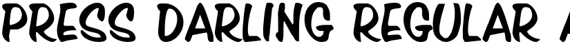 Press Darling Regular font