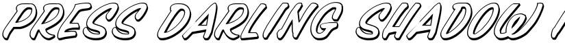 Press Darling Shadow Italic Italic font