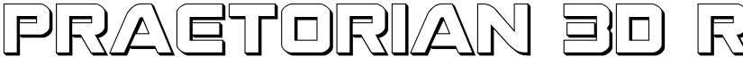 Praetorian 3D Regular font