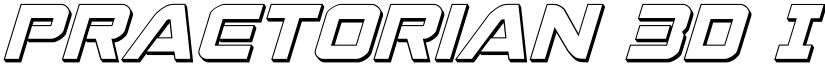 Praetorian 3D Italic Italic font