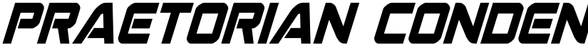 Praetorian Condensed Italic Condensed Italic font