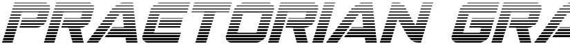 Praetorian Gradient Italic Italic font