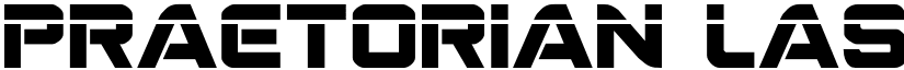 Praetorian Laser Regular font
