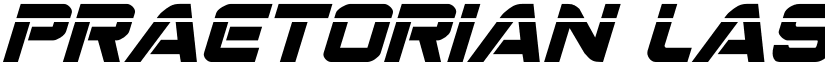 Praetorian Laser Italic Italic font