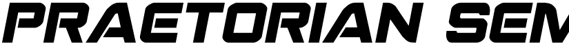 Praetorian Semi-Italic Semi-Italic font