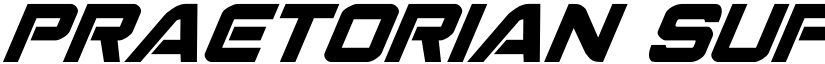 Praetorian Super-Italic Italic font