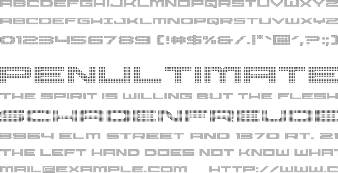 Pocket Ball font preview