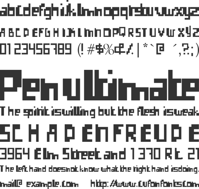 Errorize font preview