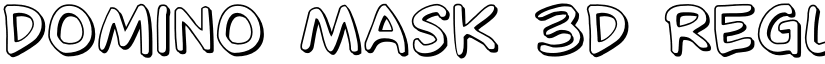 Domino Mask 3D Regular font