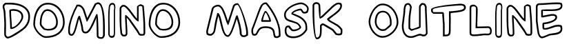 Domino Mask Outline Outline font
