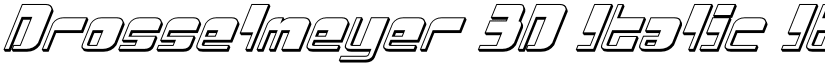 Drosselmeyer 3D Italic Italic font
