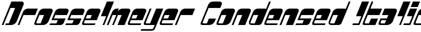 Drosselmeyer Condensed Italic Condensed Italic font