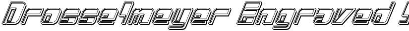 Drosselmeyer Engraved Italic Italic font